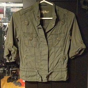 Olive Mossimo Large-Snapped Jacket